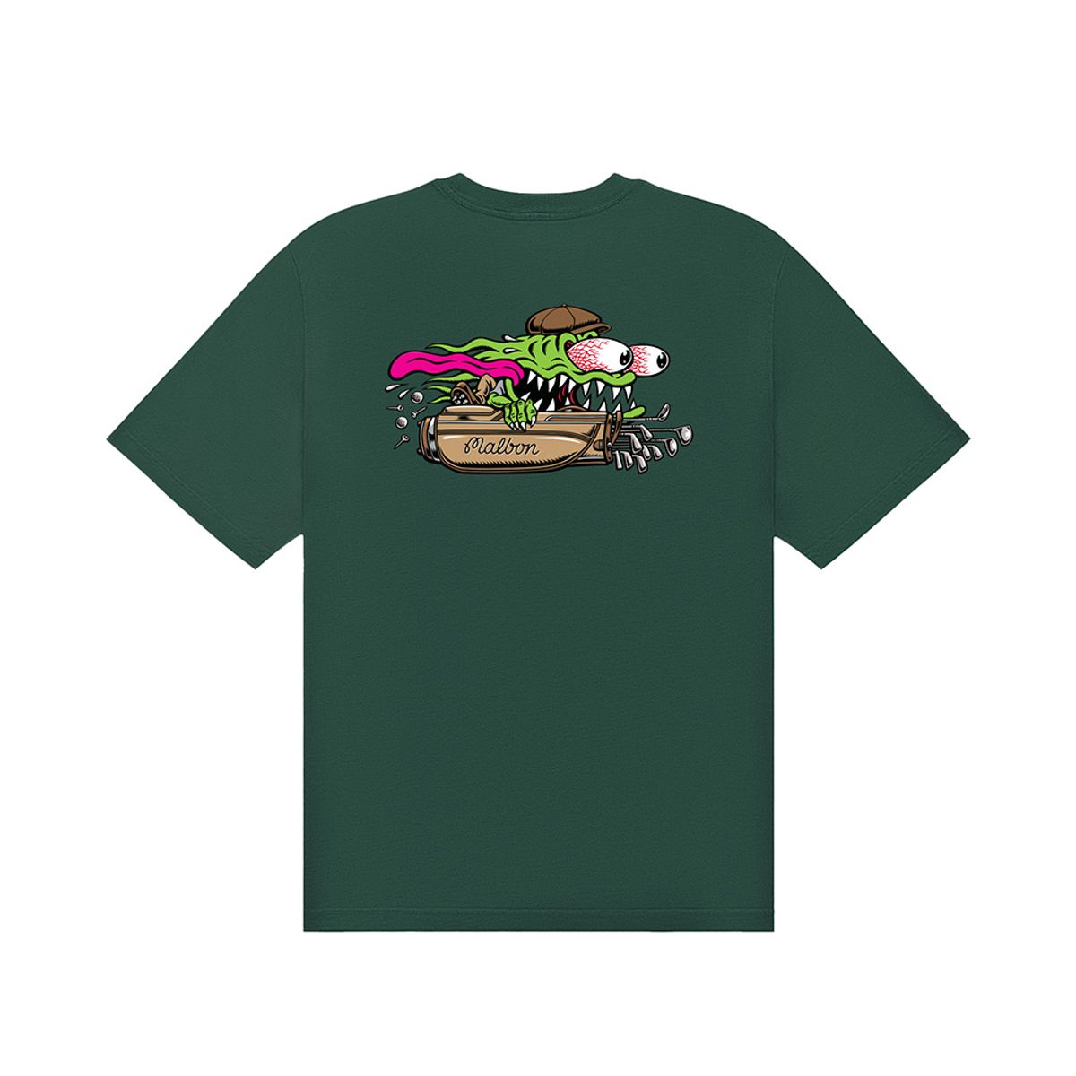 말본 골프(MALBON GOLF) [SANTA CRUZ] 버뮤다 슬래셔 라운드 티셔츠 GREEN (MAN)