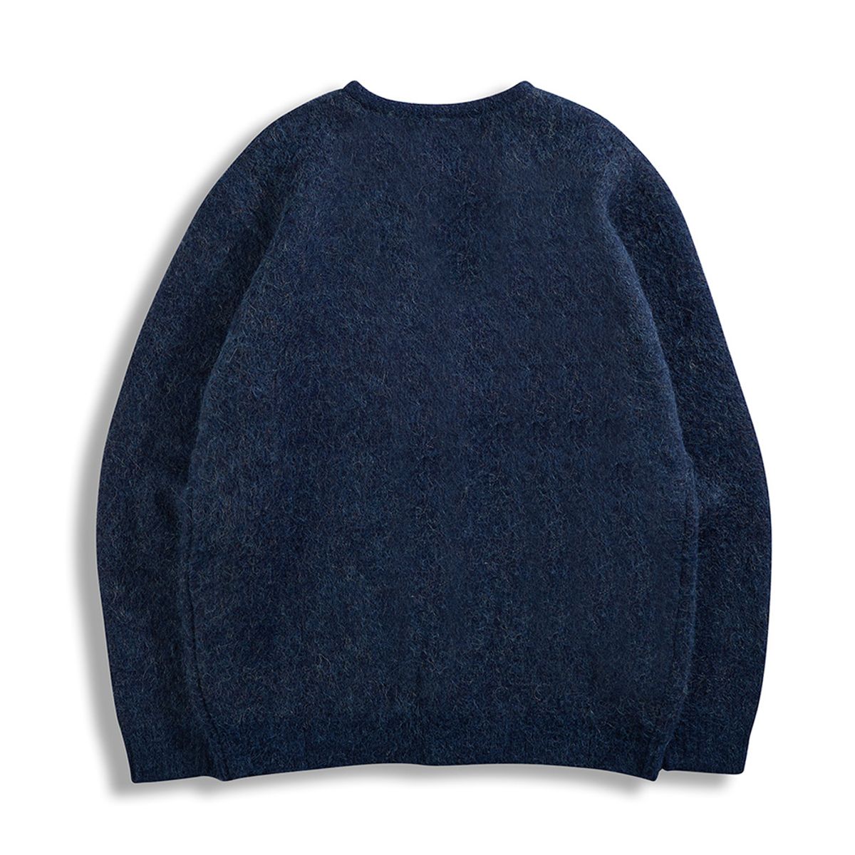 건지 울른스(Guernsey Woollens) 알파카 브이넥 가디건 - 네이비