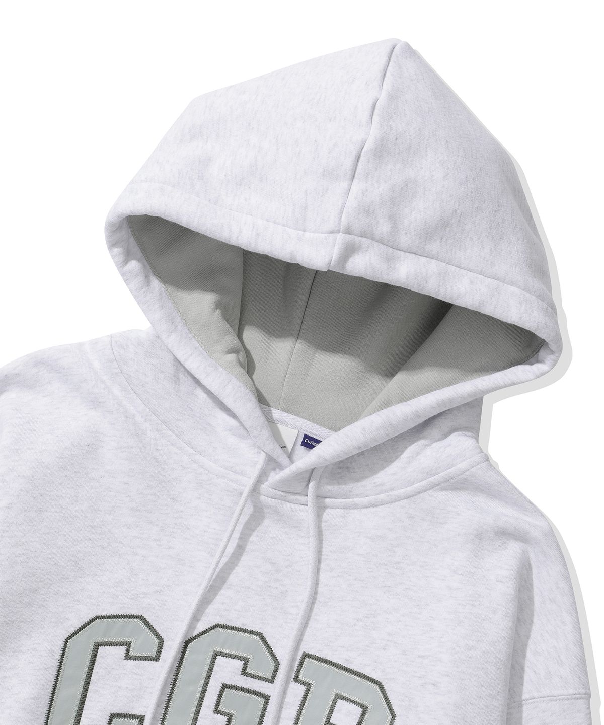 코드그라피(CGP) 기모 CGP 아치 로고 후디_멜란지그레이