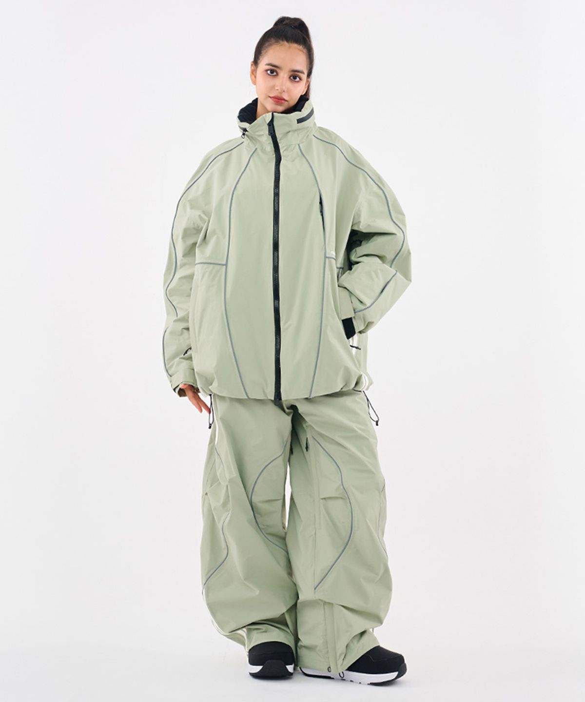 돌아우터웨어(DOLL OUTERWEAR) [DOLL X DUMDIDUM] 2526 랠리 자켓&팬츠 세트 L.KHAKI 남녀공용