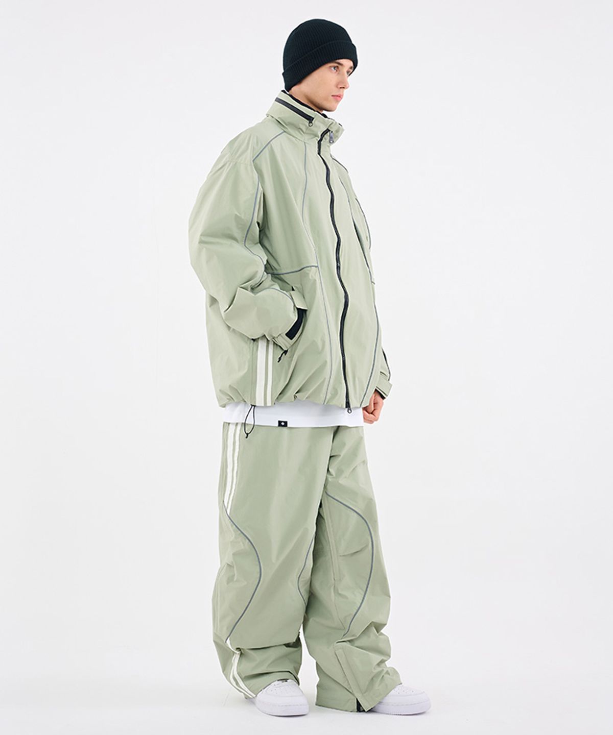 돌아우터웨어(DOLL OUTERWEAR) [DOLL X DUMDIDUM] 2526 랠리 자켓&팬츠 세트 L.KHAKI 남녀공용