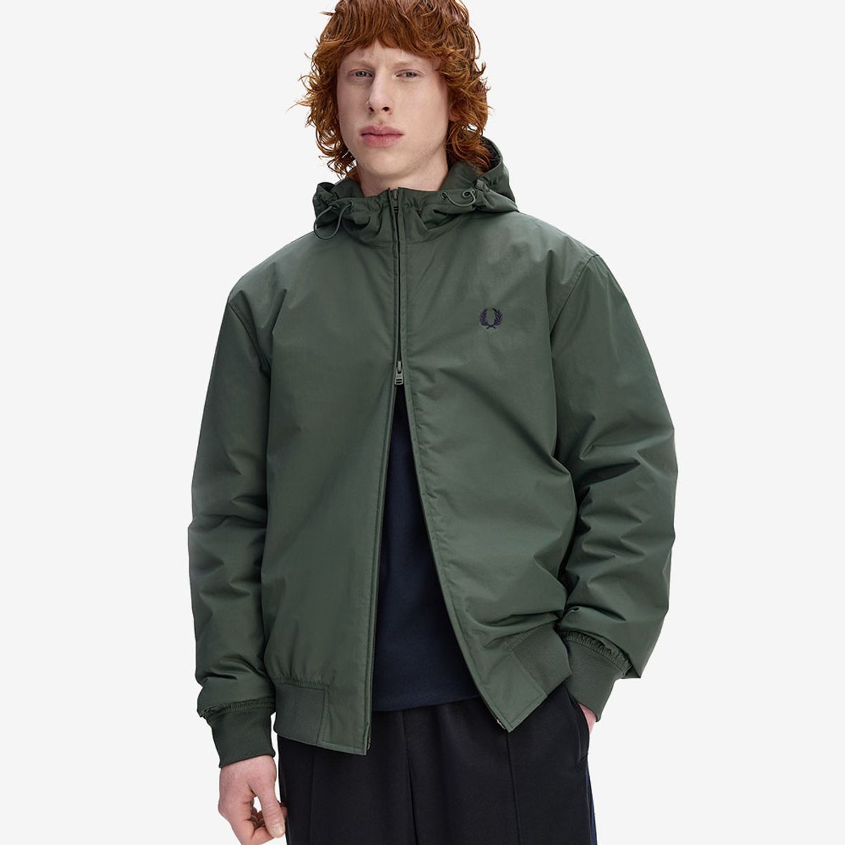 프레드페리(FRED PERRY) [Sport] 후디드 브렌댐 재킷 - 코트 그린 AFPM253J304-X89