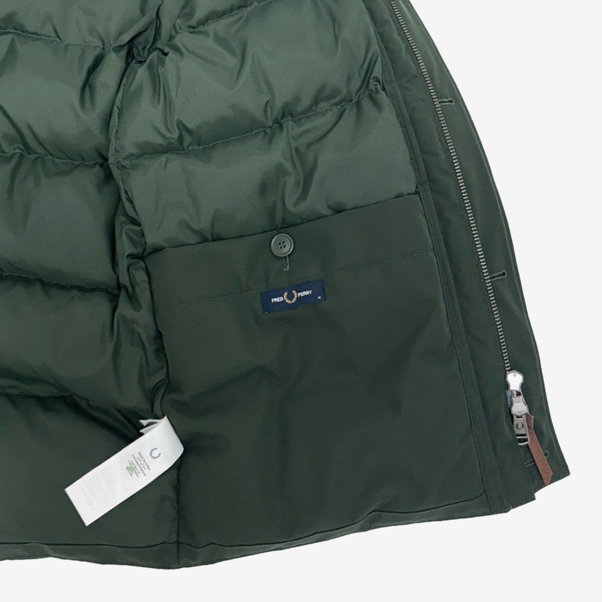 프레드페리(FRED PERRY) [Sharp] 패치 포켓 푸퍼 재킷 - 코트 그린 AFPM2531315-X89