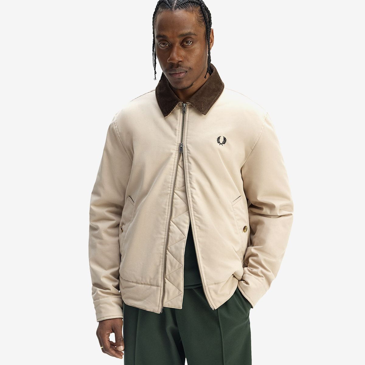 프레드페리(FRED PERRY) [Sharp] 투웨이 카반 재킷 - 웜 오트 AFPM2538535-Z19