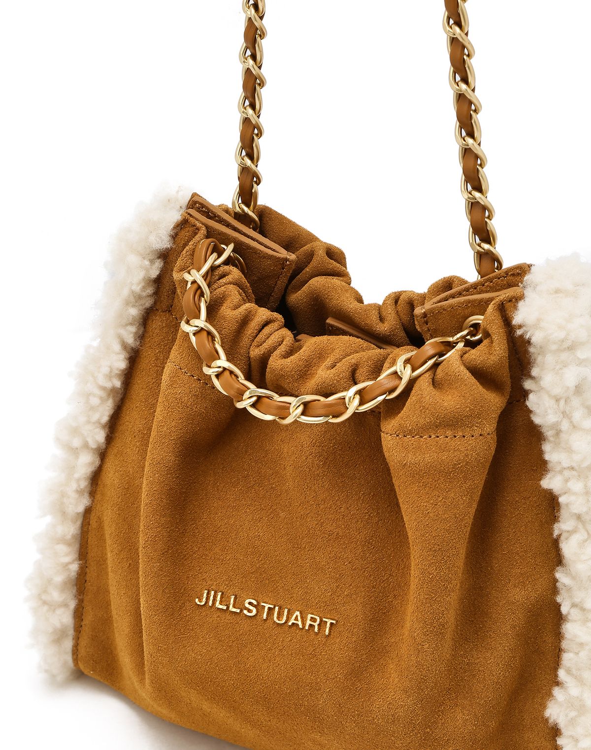 질스튜어트액세서리(JILLSTUART ACC) [코코체인] 스웨이드 가죽 체인숄더 S 브라운