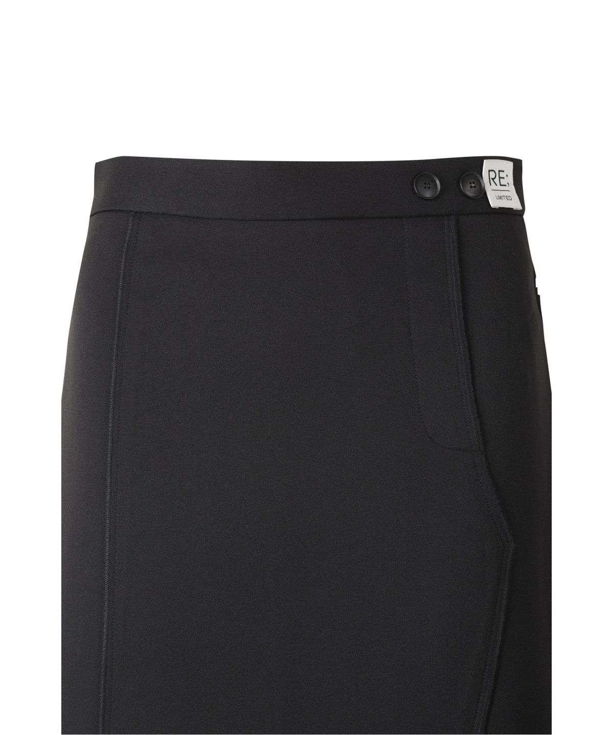 래코드(RECODE) Bold Pleats Detail Skirt RQKAW25535BKX