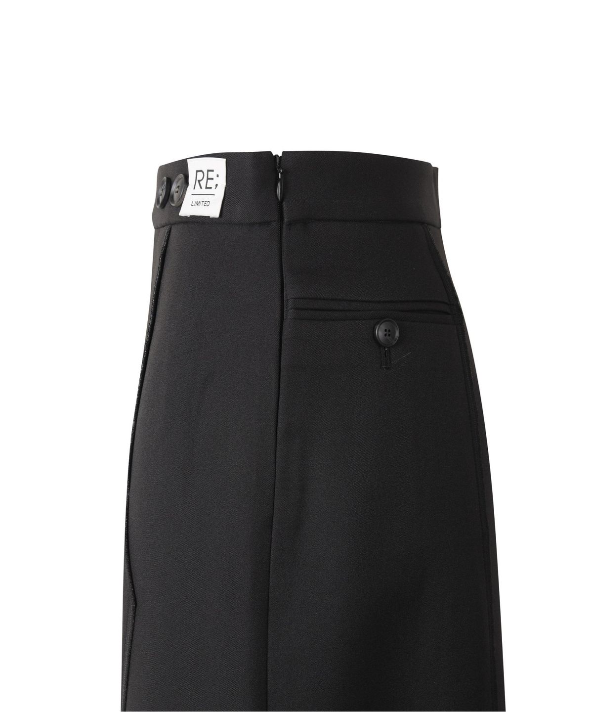 래코드(RECODE) Bold Pleats Detail Skirt RQKAW25535BKX