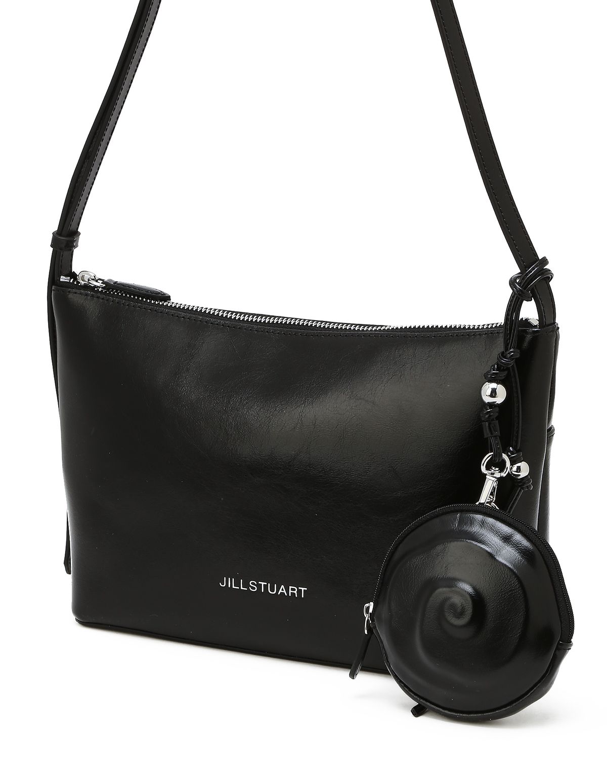 질스튜어트액세서리(JILLSTUART ACC) [STEM][파우치포함] 스템 플라워 참장식 가죽 숄더 겸 크로스 M  2color