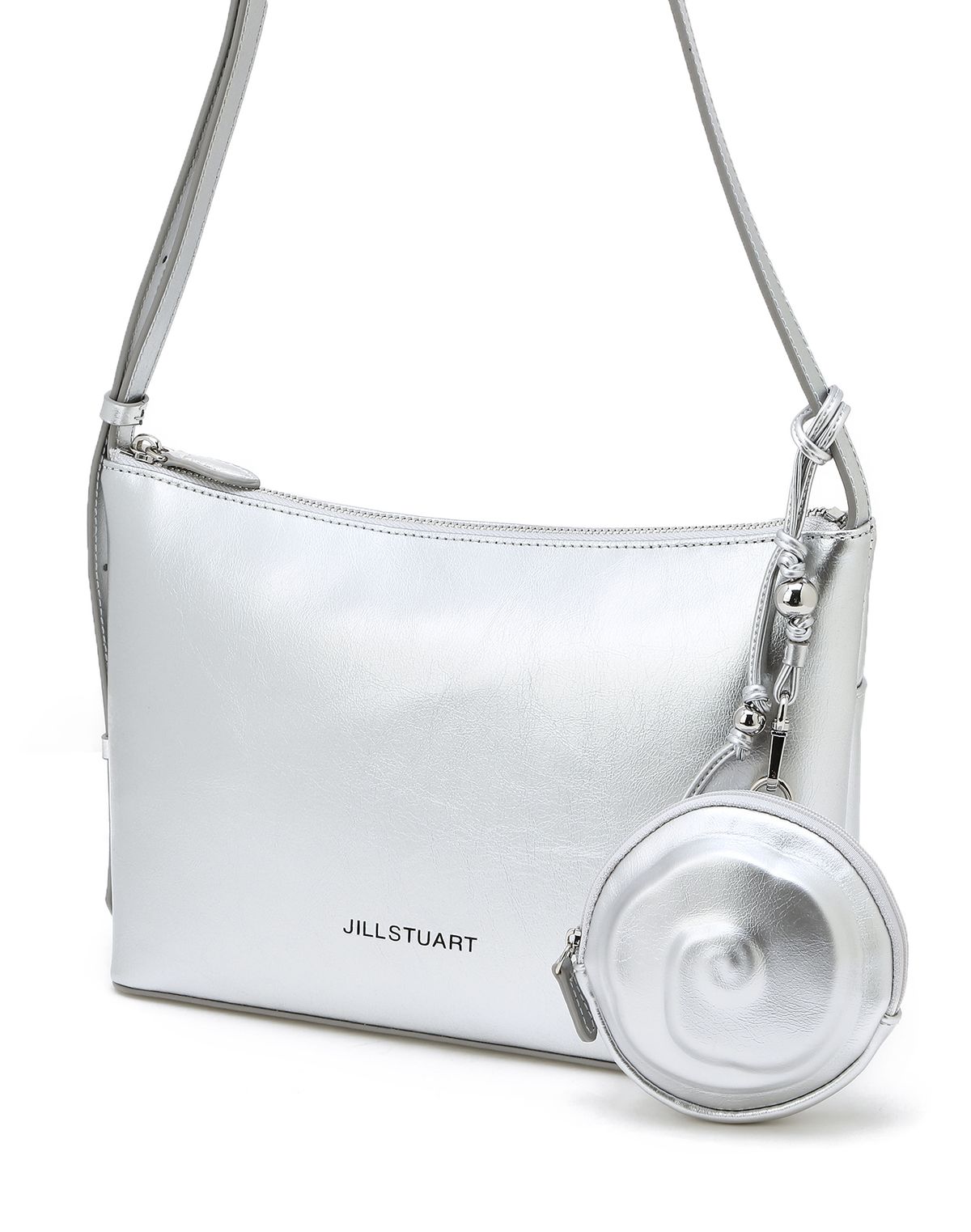질스튜어트액세서리(JILLSTUART ACC) [STEM][파우치포함] 스템 플라워 참장식 가죽 숄더 겸 크로스 M  2color