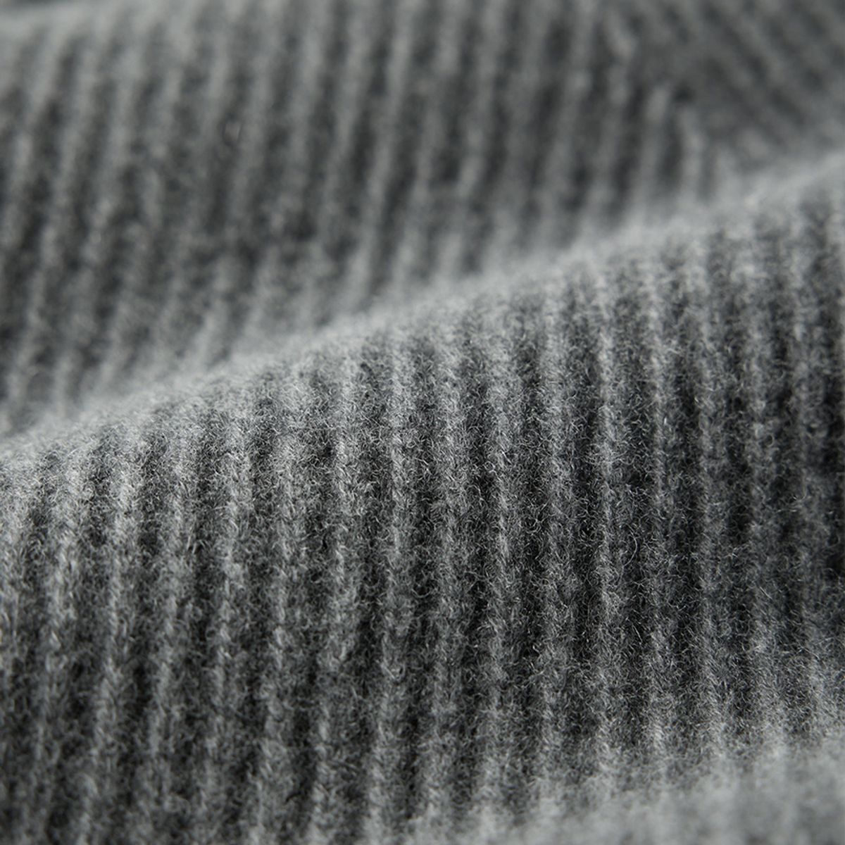 건지 울른스(Guernsey Woollens) 디테쳐블 패딩 후드 헤비 집업 스웨터 - 그레이