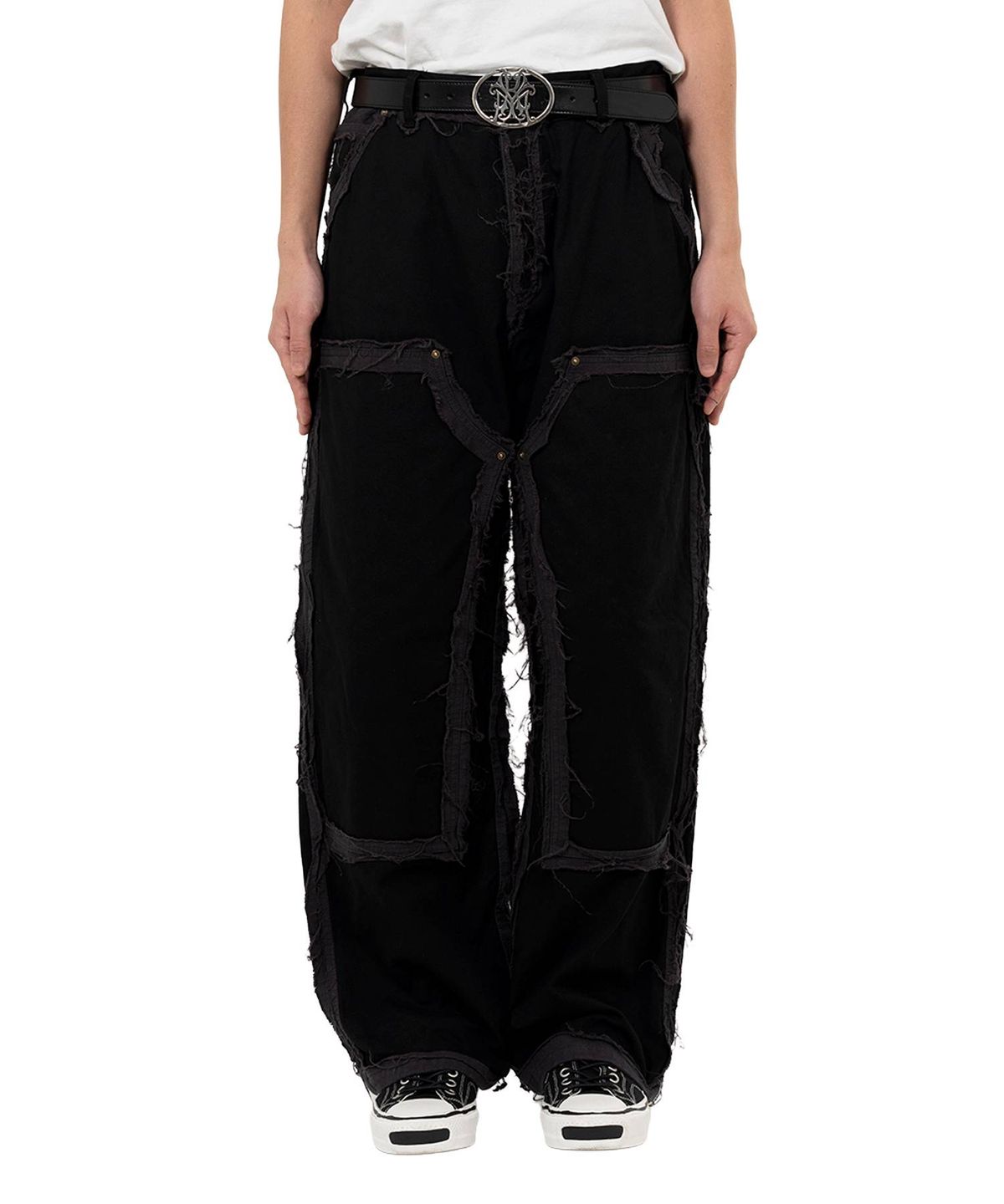 카미야(KAMIYA) blackmeans × KAMIYA Deconstructed Painter Pants - BLACK