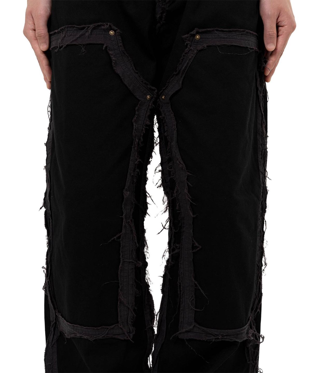 카미야(KAMIYA) blackmeans × KAMIYA Deconstructed Painter Pants - BLACK