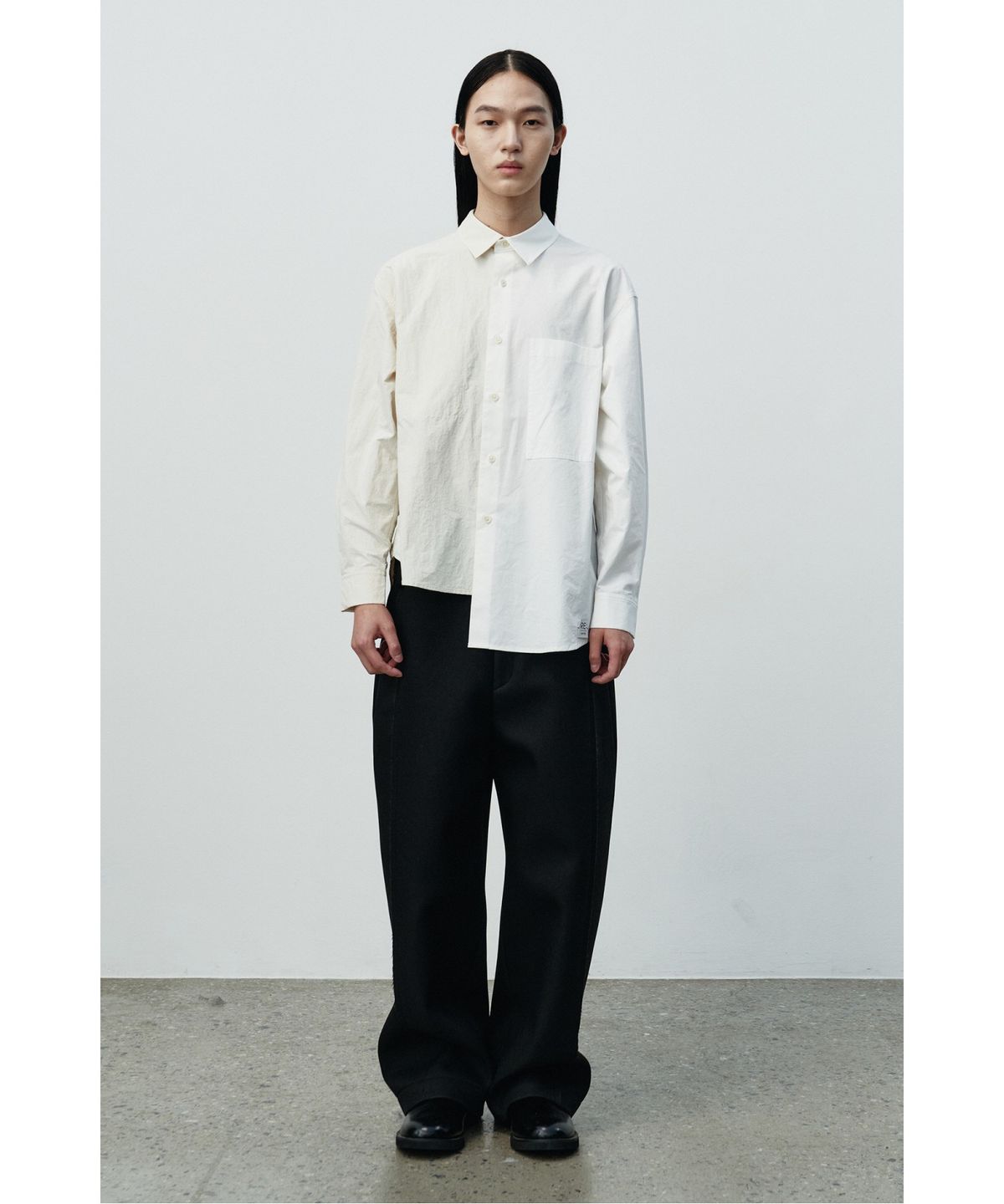 래코드(RECODE) Raw Edged Wide bonding Pants RKPAW25615BKX