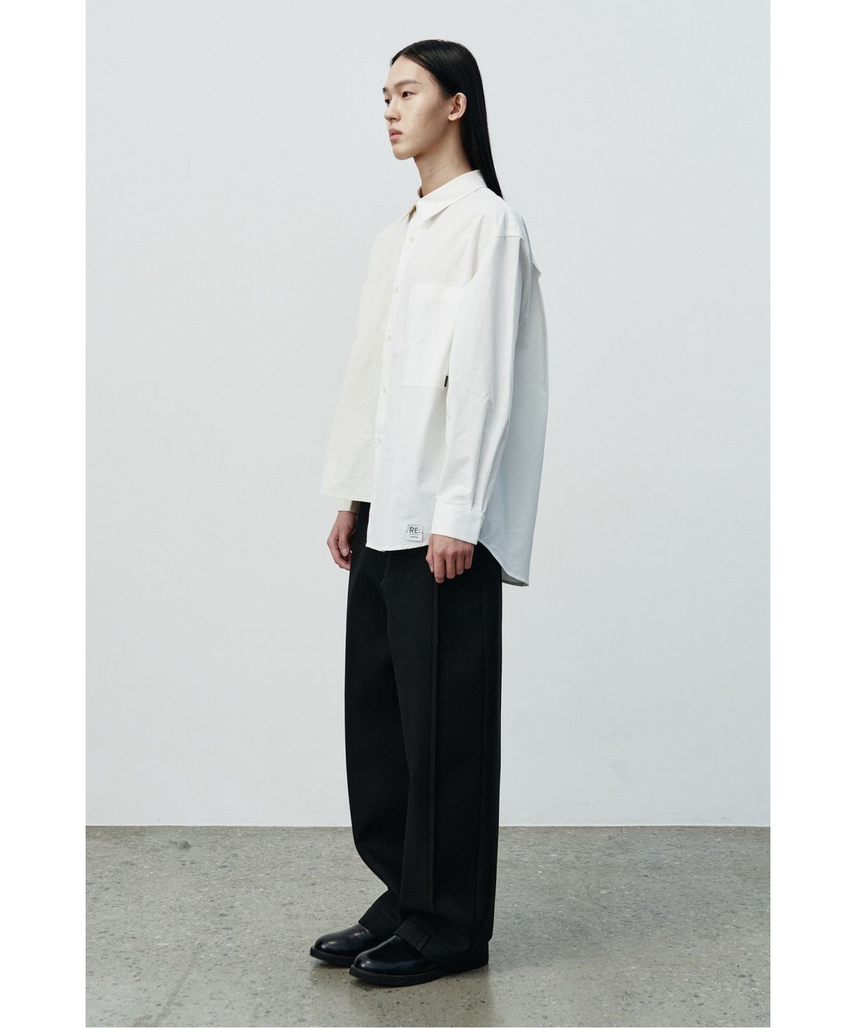 래코드(RECODE) Raw Edged Wide bonding Pants RKPAW25615BKX