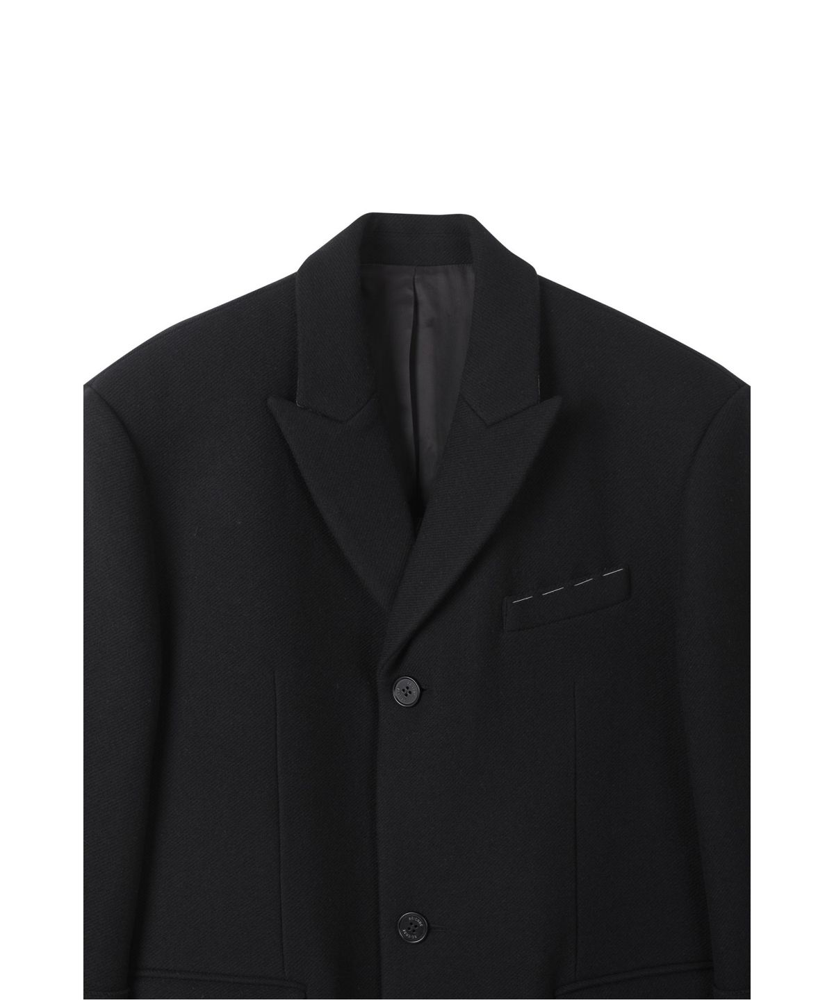 래코드(RECODE) Single Breasted Long Coat RKCAA25616BKX