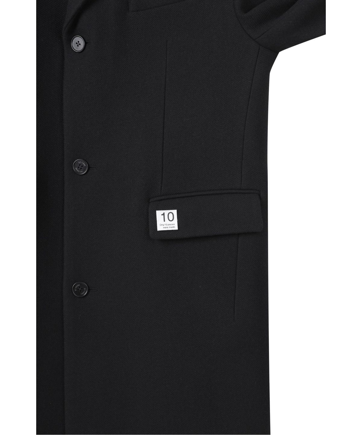 래코드(RECODE) Single Breasted Long Coat RKCAA25616BKX