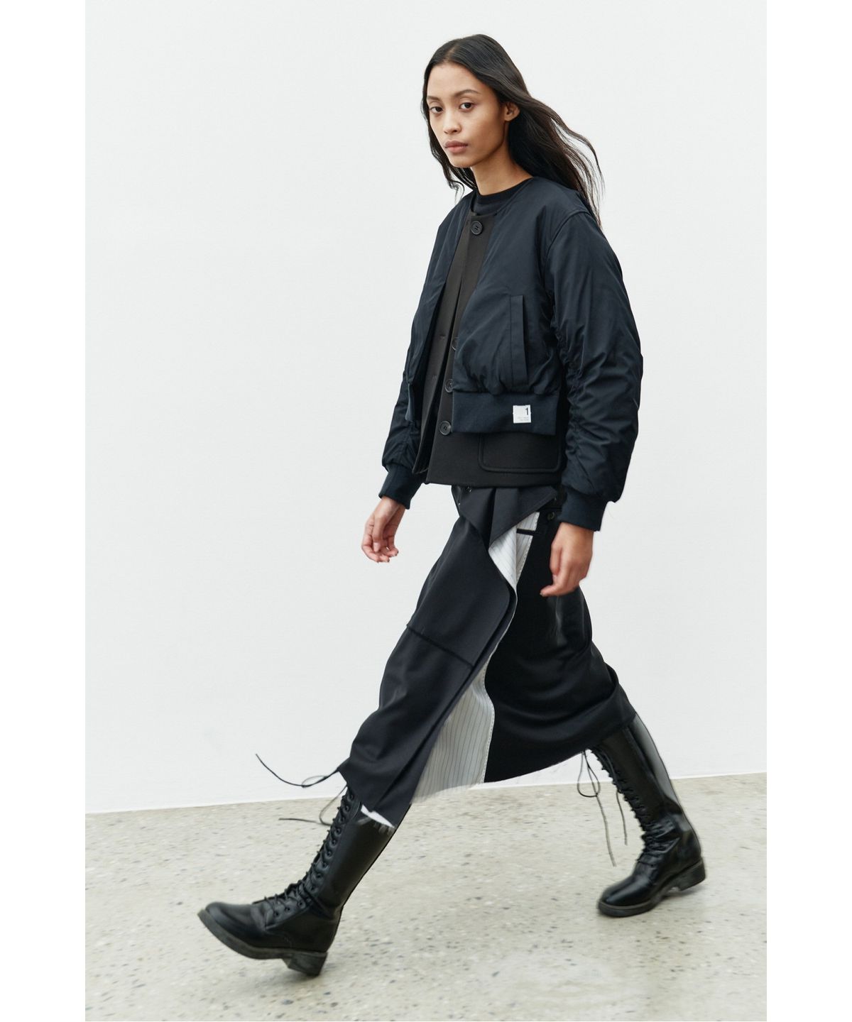 래코드(RECODE) MA1 Layered Quilted Outer RQUAW25510BKX