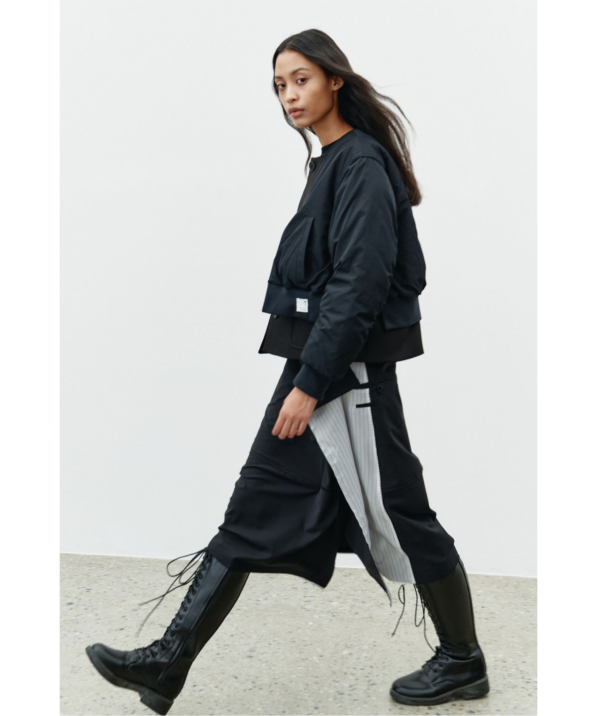 래코드(RECODE) MA1 Layered Quilted Outer RQUAW25510BKX
