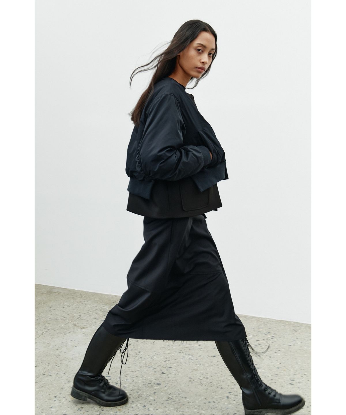 래코드(RECODE) MA1 Layered Quilted Outer RQUAW25510BKX