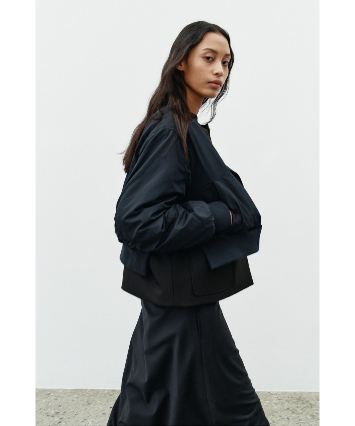 래코드(RECODE) MA1 Layered Quilted Outer RQUAW25510BKX