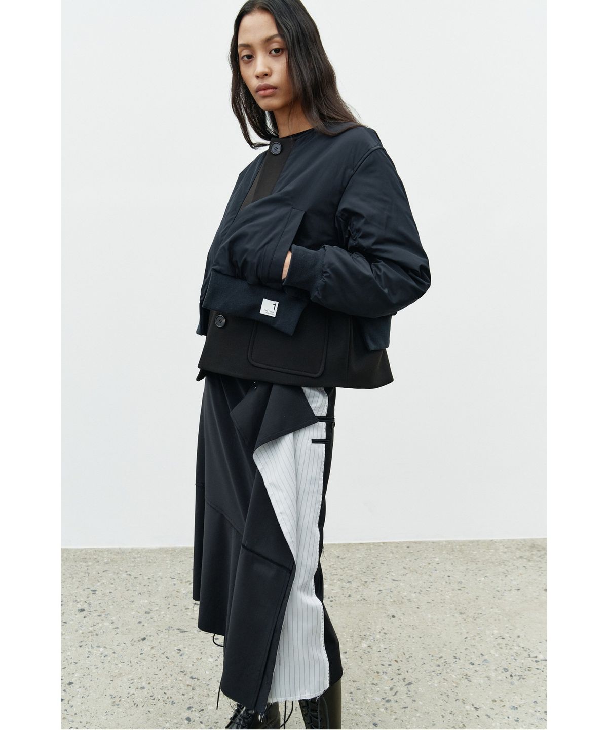 래코드(RECODE) MA1 Layered Quilted Outer RQUAW25510BKX