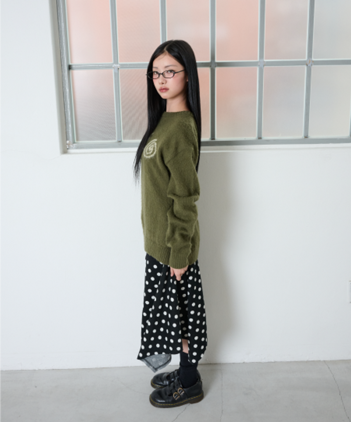 잇자바이브(ITZAVIBE) DOODLE KNIT - KHAKI