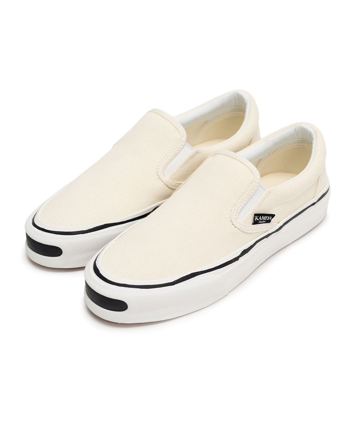 카미야(KAMIYA) Cornell Vulcanized Sneaker - WHITE