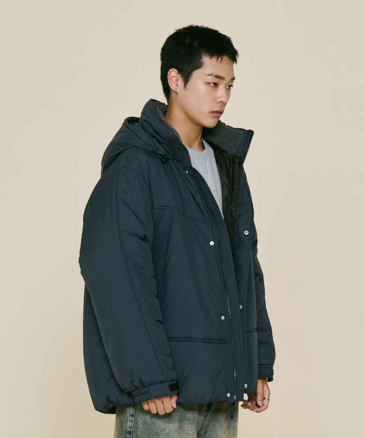 논타입(NONTYPE) SECTOR PADDED MONSTER JUMPER (DEEP NAVY)