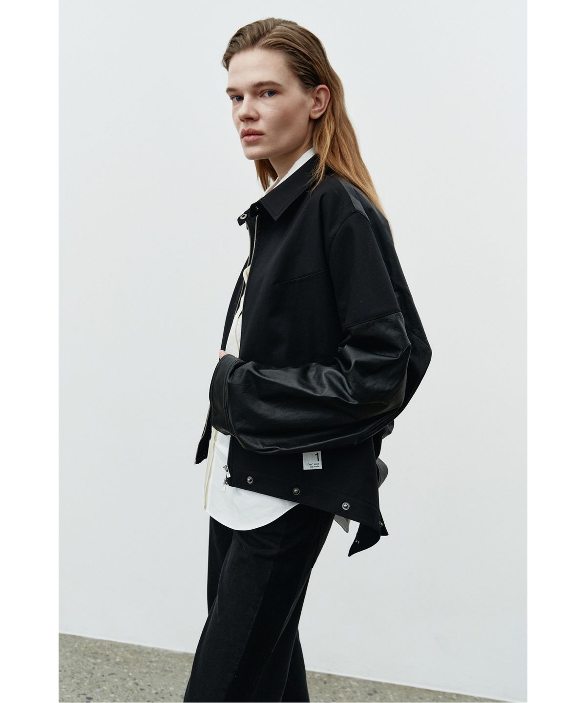 래코드(RECODE) Upside-down Leather Jacket RQJAA25501BKX