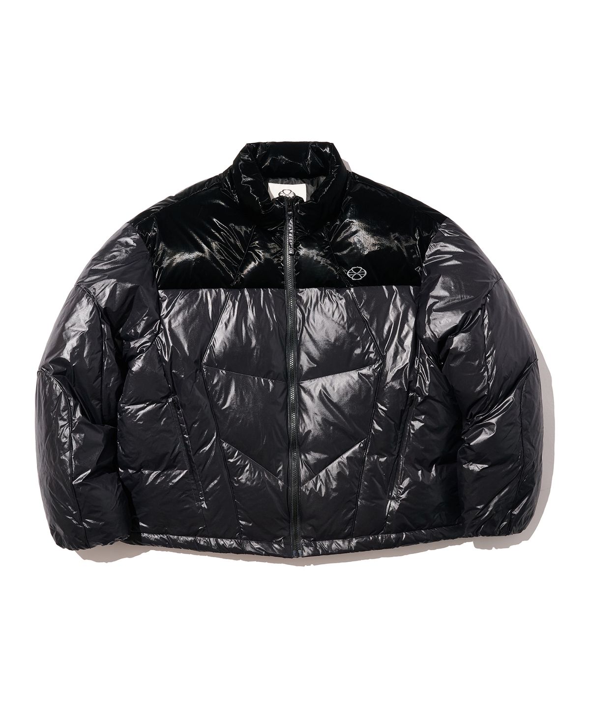 논타입(NONTYPE) PANELED SLICE DOWN JACKET (BLACK)