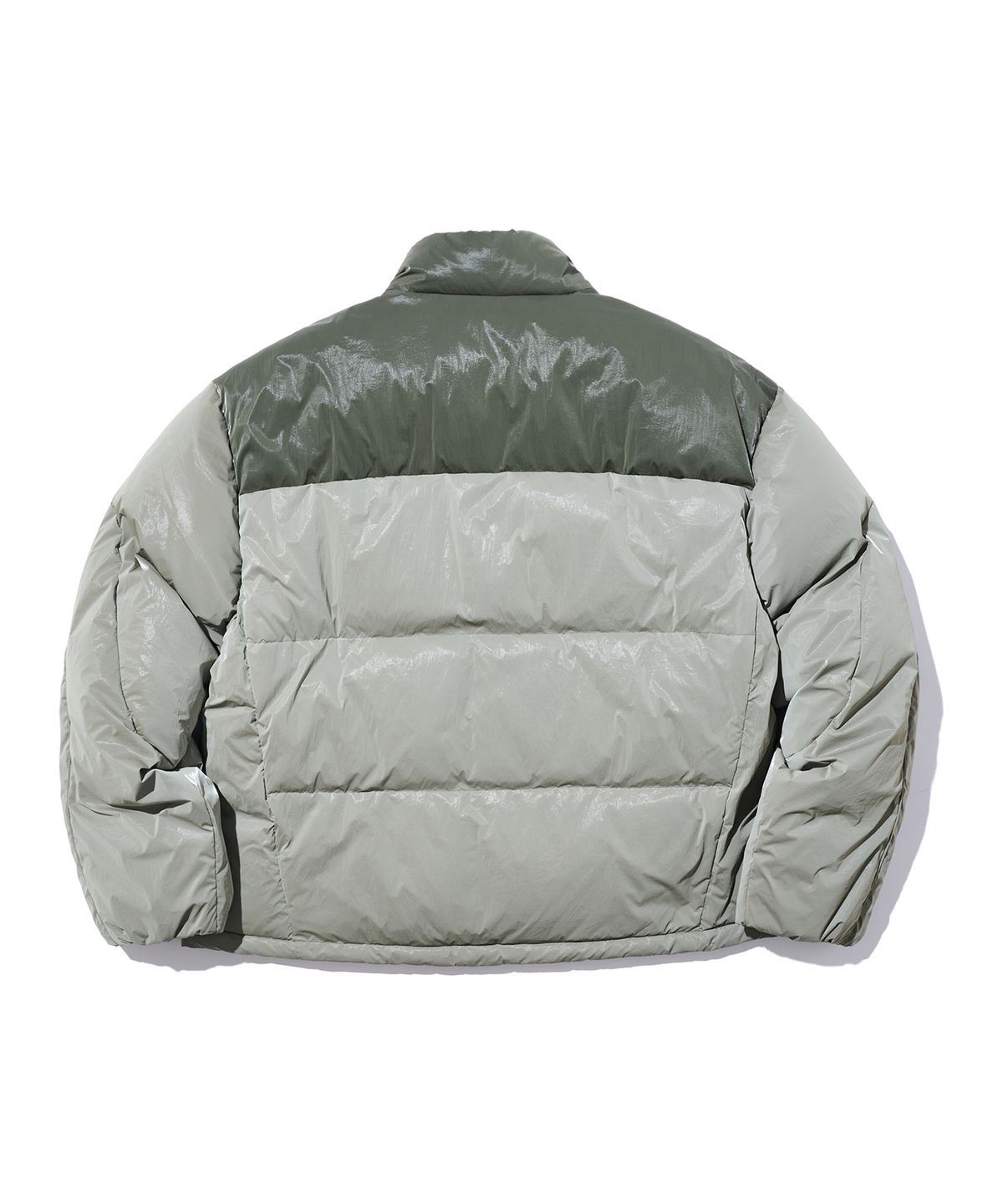 논타입(NONTYPE) PANELED SLICE DOWN JACKET (KHAKI)