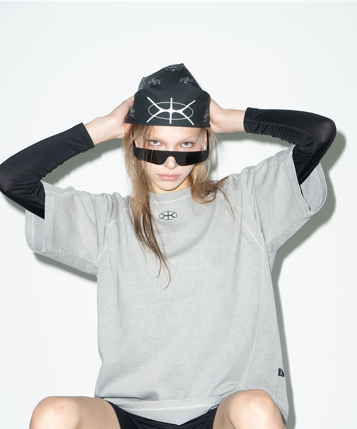 모멘틱(MOMENTIC) Custom Logo Bandana [BLACK]