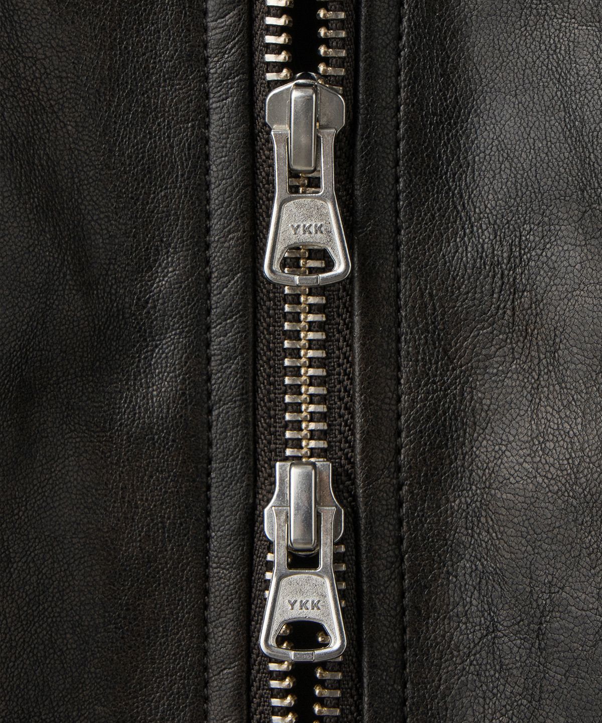 브랜디드(BRANDED) FAKE LEATHER SINGLE JACKET [DARK BROWN]