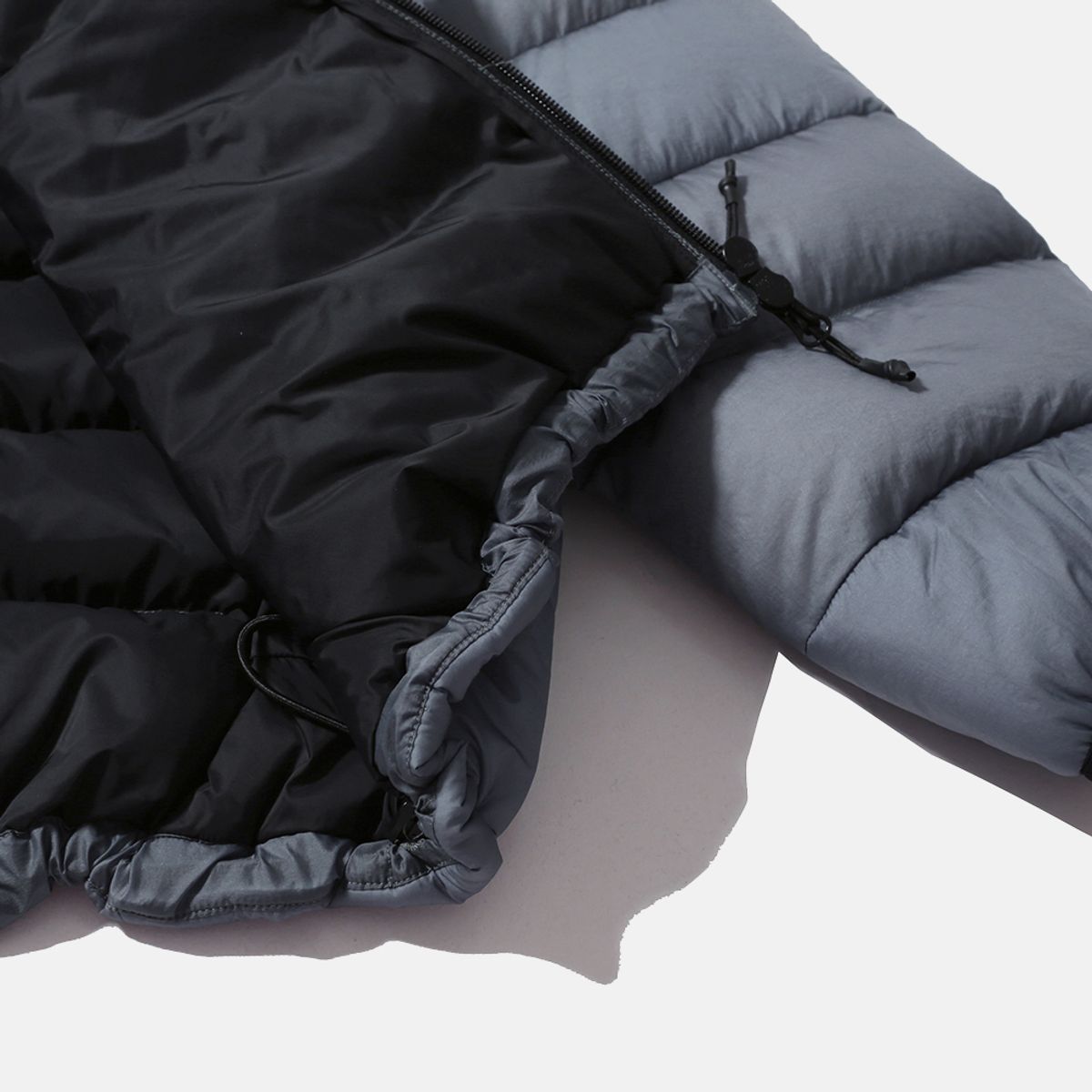 모이프(MOIF) [AW25] HELIUM HOODED DOWN JACKET / SHEER DUSTY BLUE