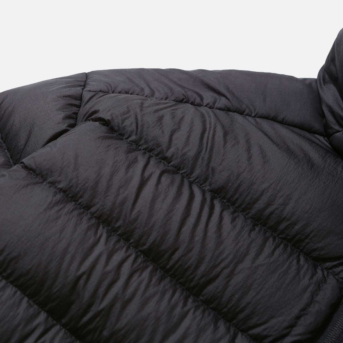 모이프(MOIF) [AW25] HELIUM HOODED DOWN JACKET / SOOTY BLACK