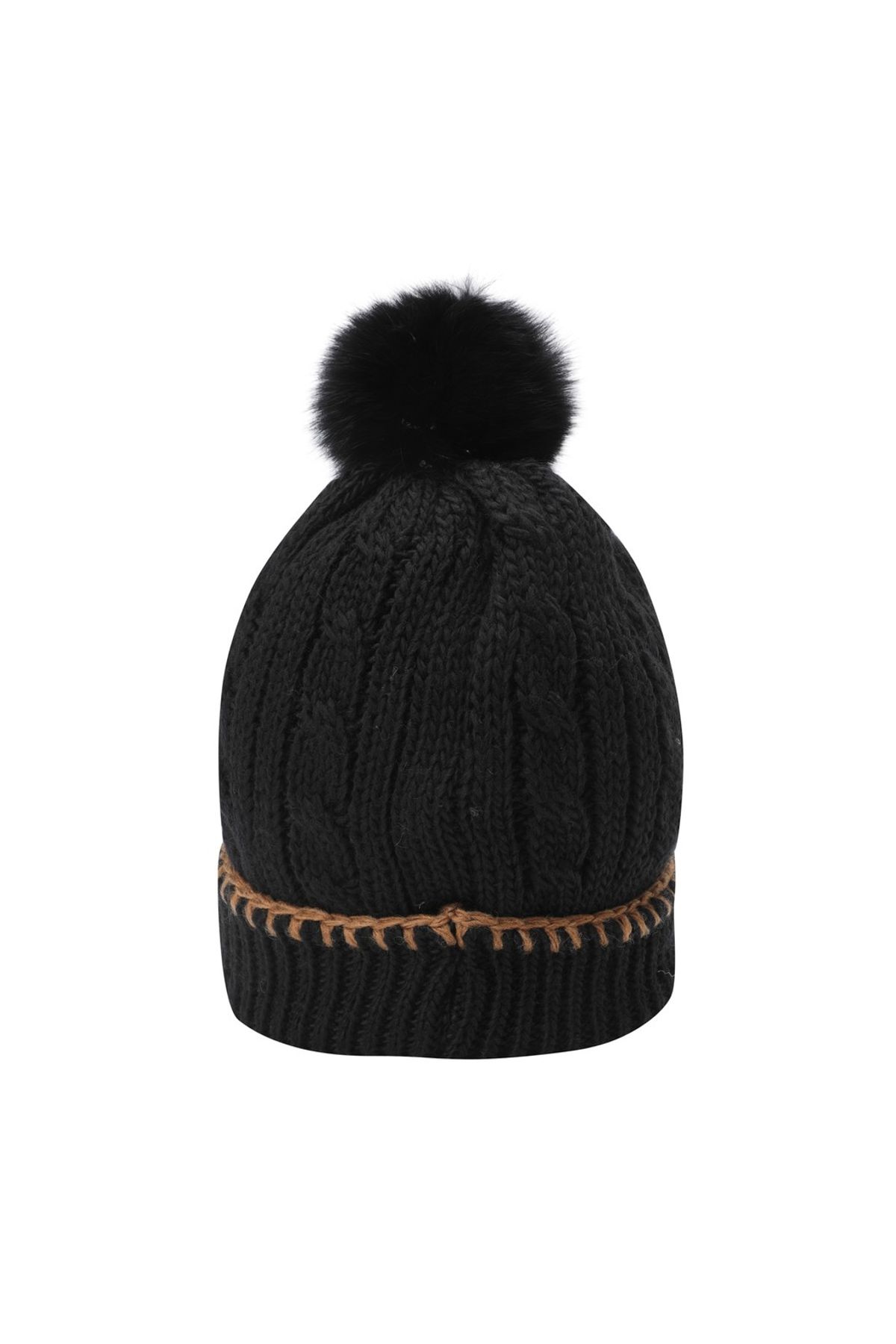 왁(WAAC) Women PomPom Knit Hat WGRCX25716BKX