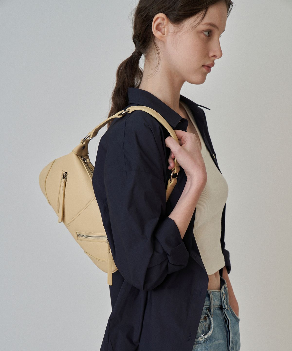 뮤니에(MUNIER) TWO ZIPPED SHOULDER BAG_2COLORS