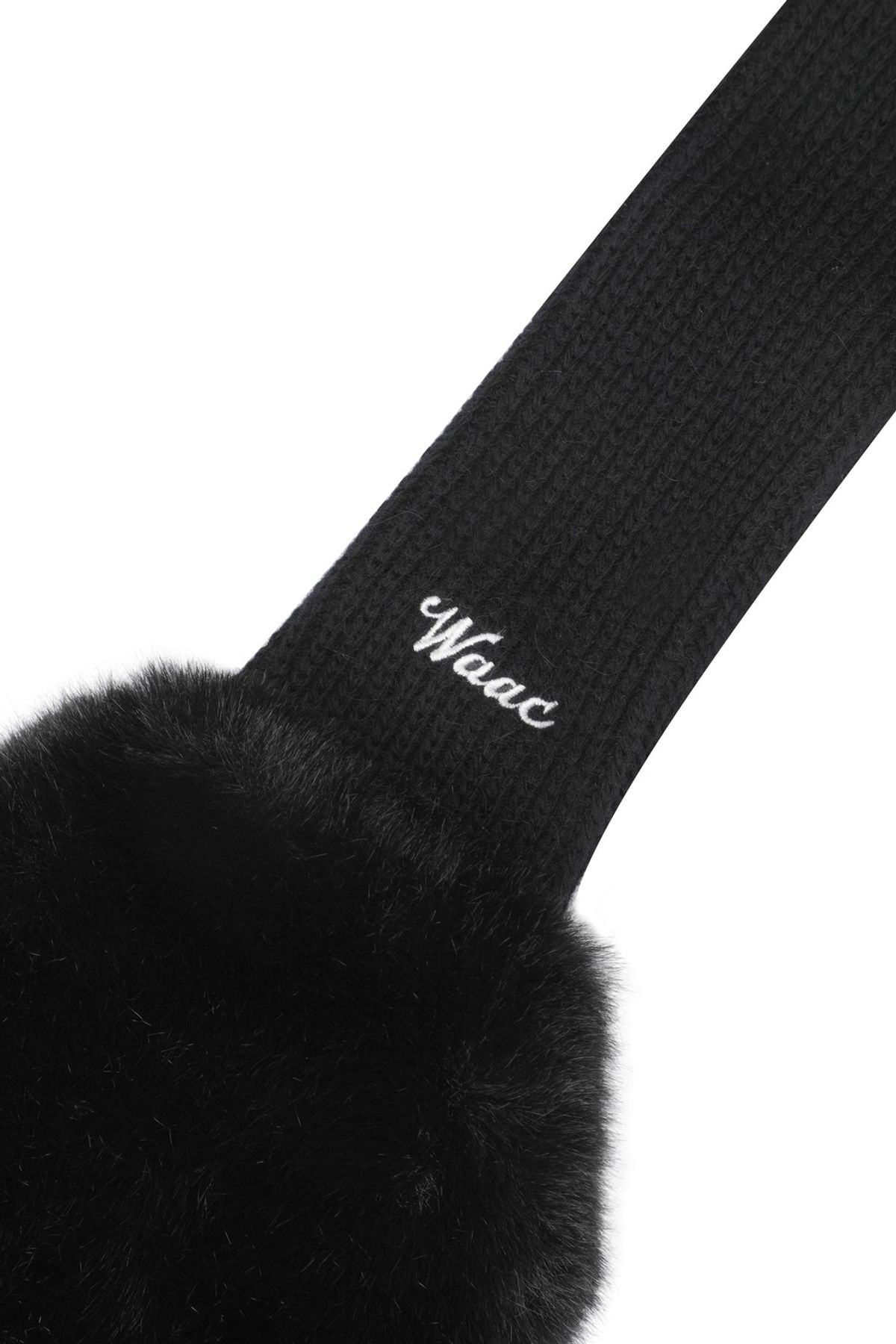 왁(WAAC) Women Ribbon Fur Ear Warmer WGGJX25775BKX