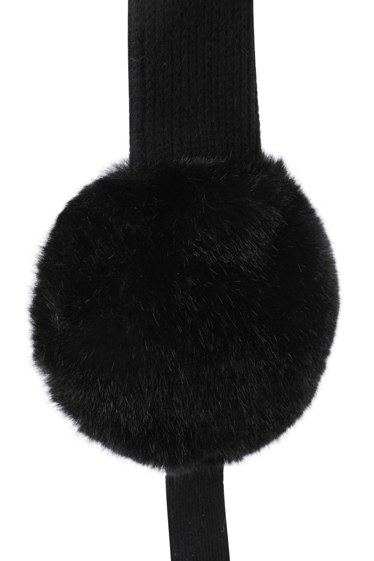 왁(WAAC) Women Ribbon Fur Ear Warmer WGGJX25775BKX