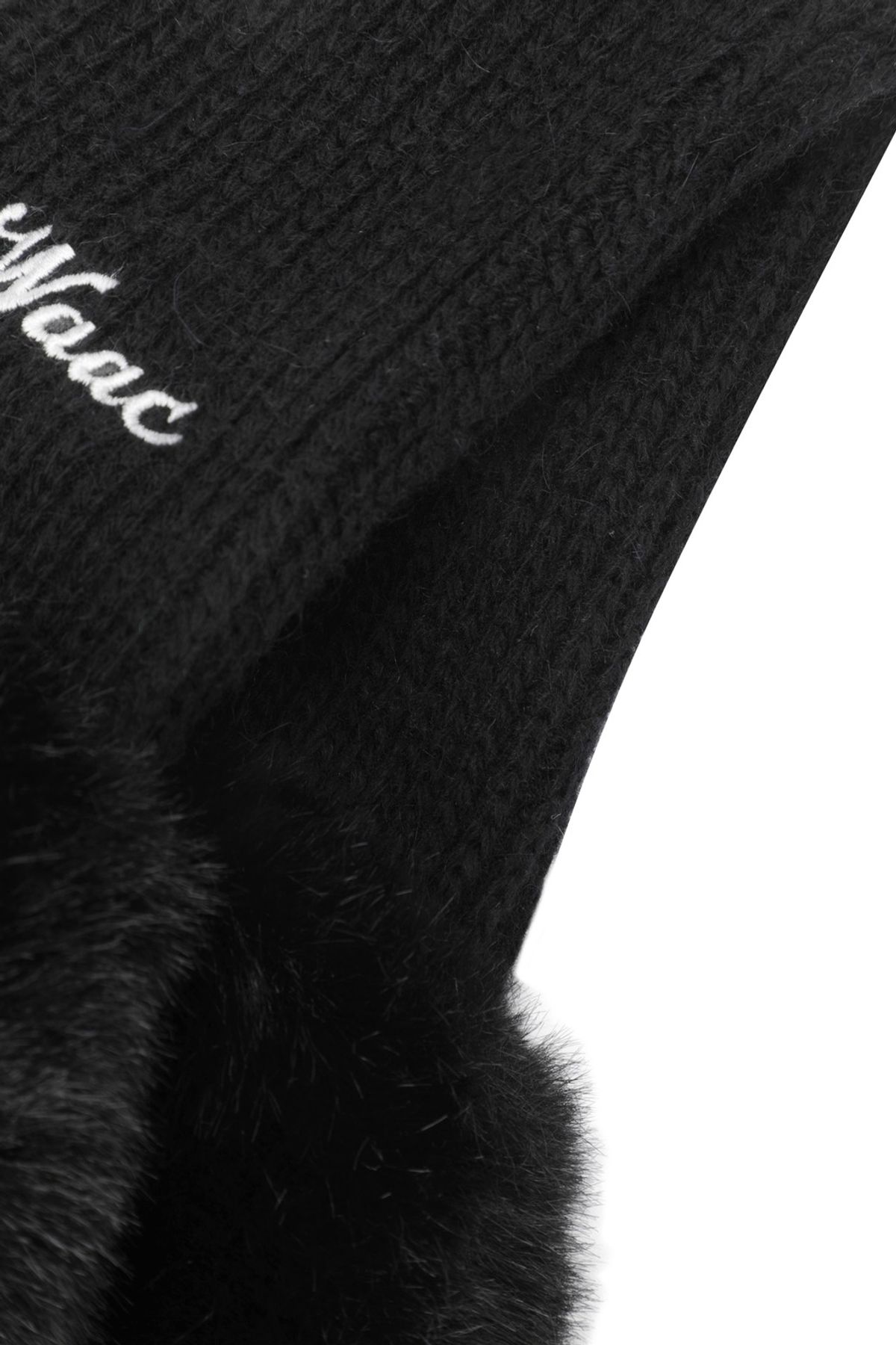 왁(WAAC) Women Ribbon Fur Ear Warmer WGGJX25775BKX