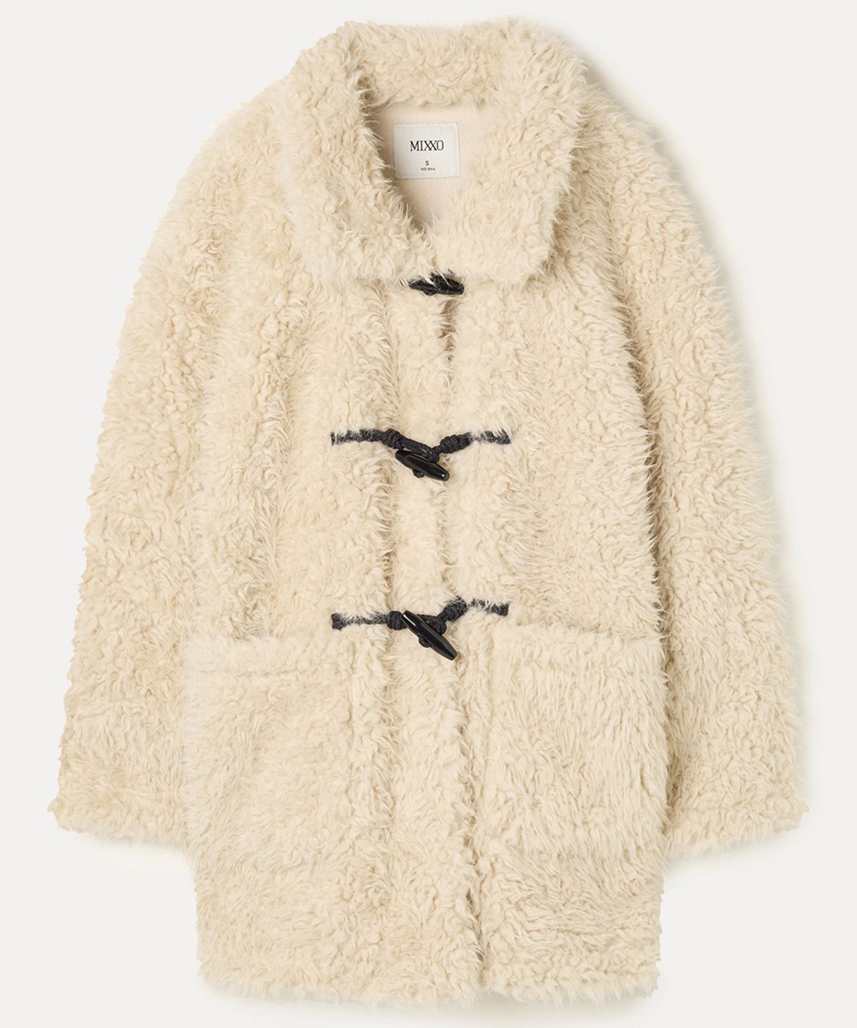 미쏘(MIXXO) 페이크퍼 토글 하프 코트_MIWJLG121B