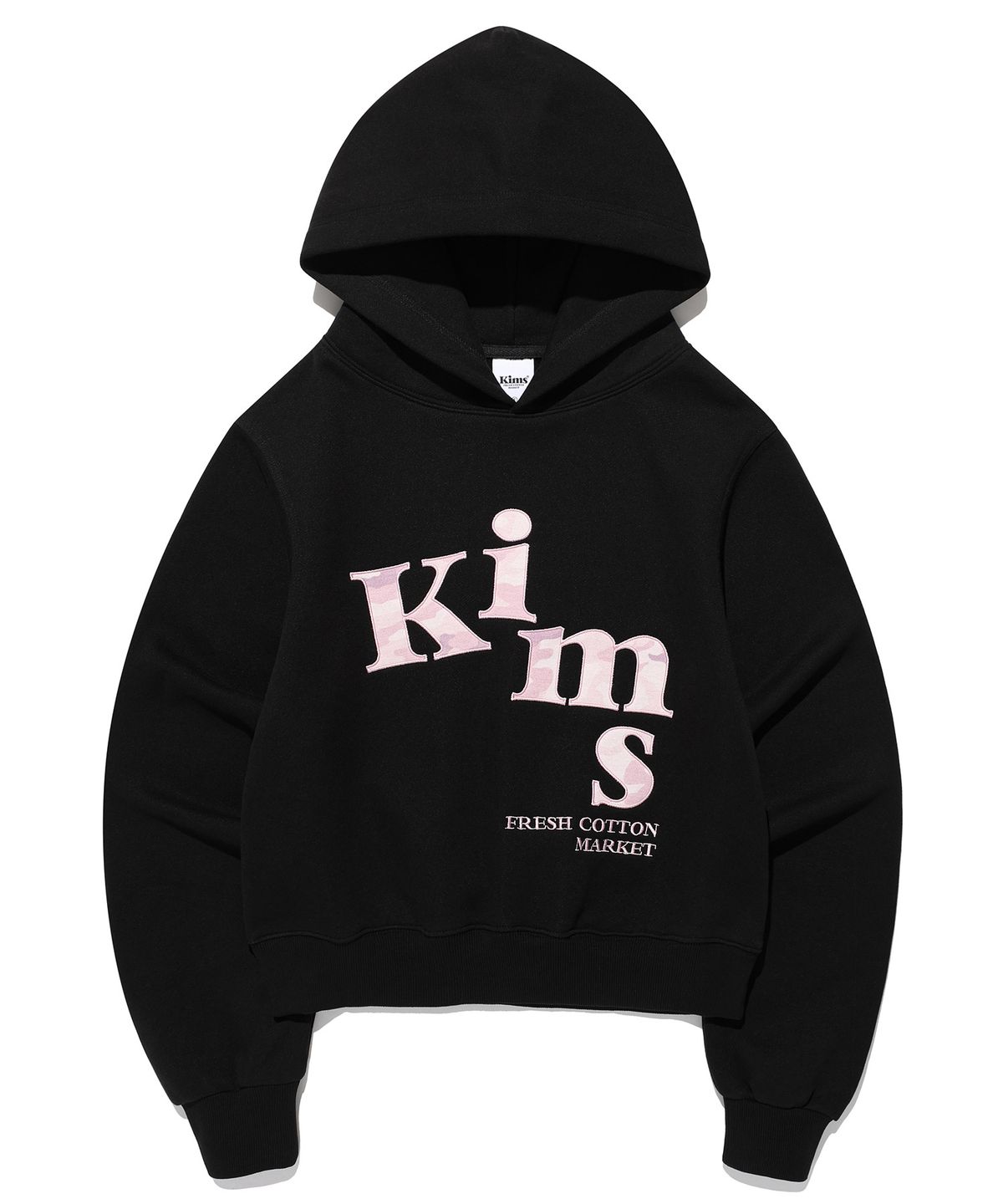 킴스 프레시 코튼 마켓(KIMS FRESH COTTON MARKET) Messy Camo App Hoodie Black