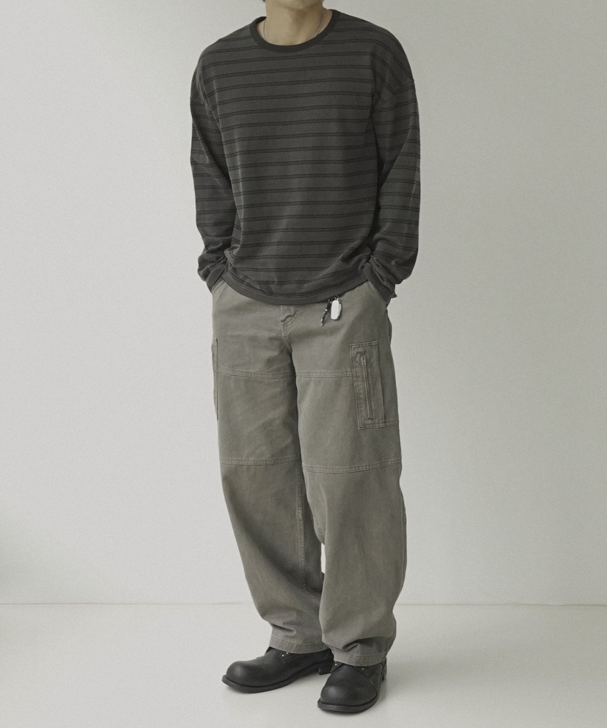 시도(SIIIIDO) TYLER MIX STRIPE LONG SLEEVE T #1