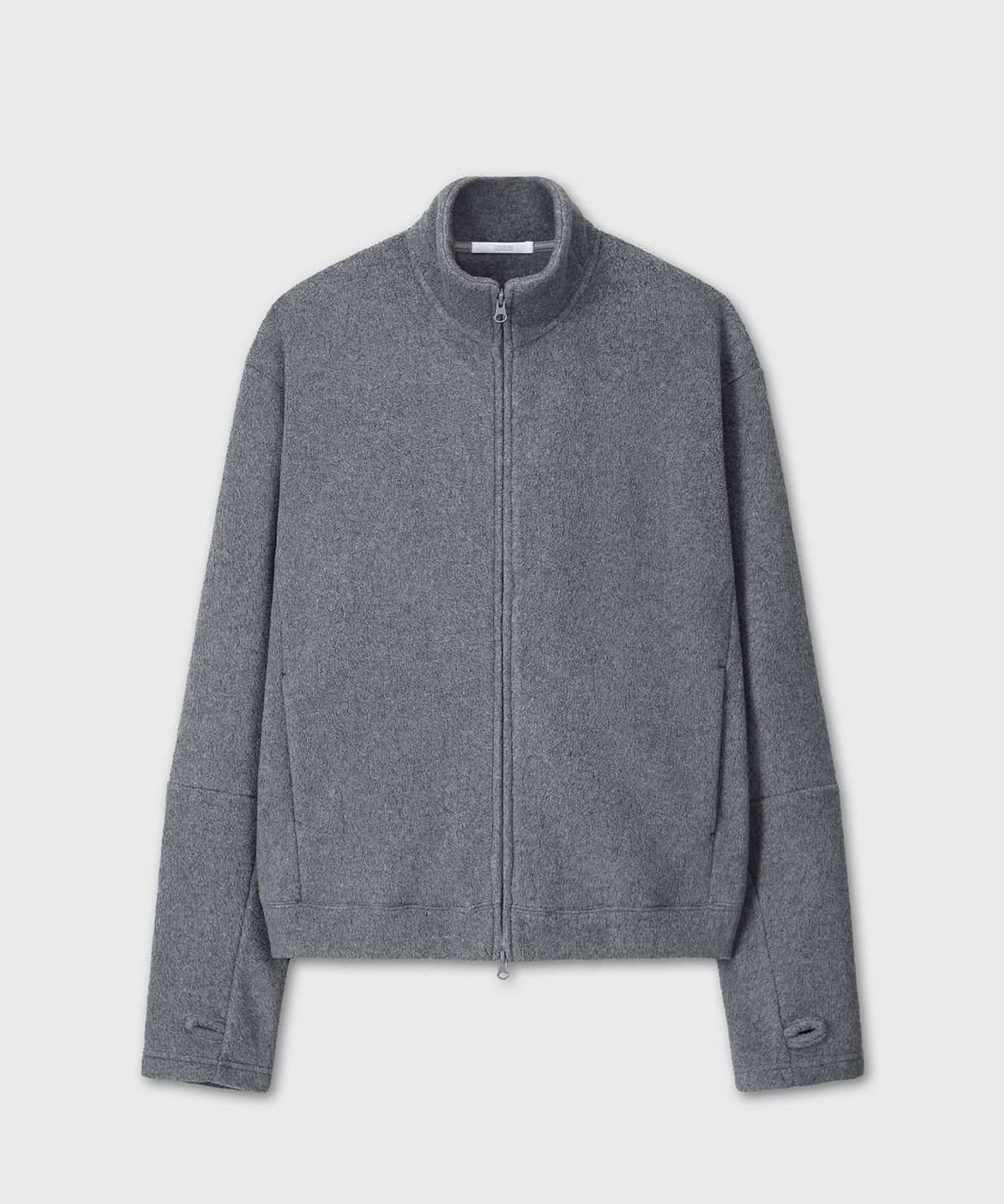 다이브인(DIVEIN) UNIFORM FLEECE ZIP-UP JERSEY (MELANGE GRAY)