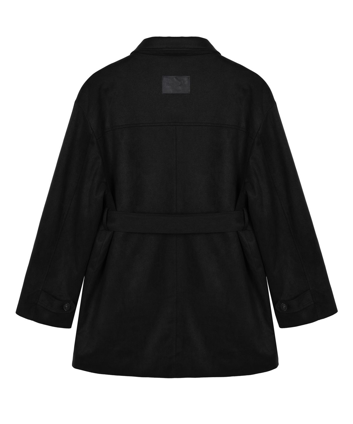닉앤니콜(NICK&NICOLE) SUEDE BELTED HALF COAT_BLACK