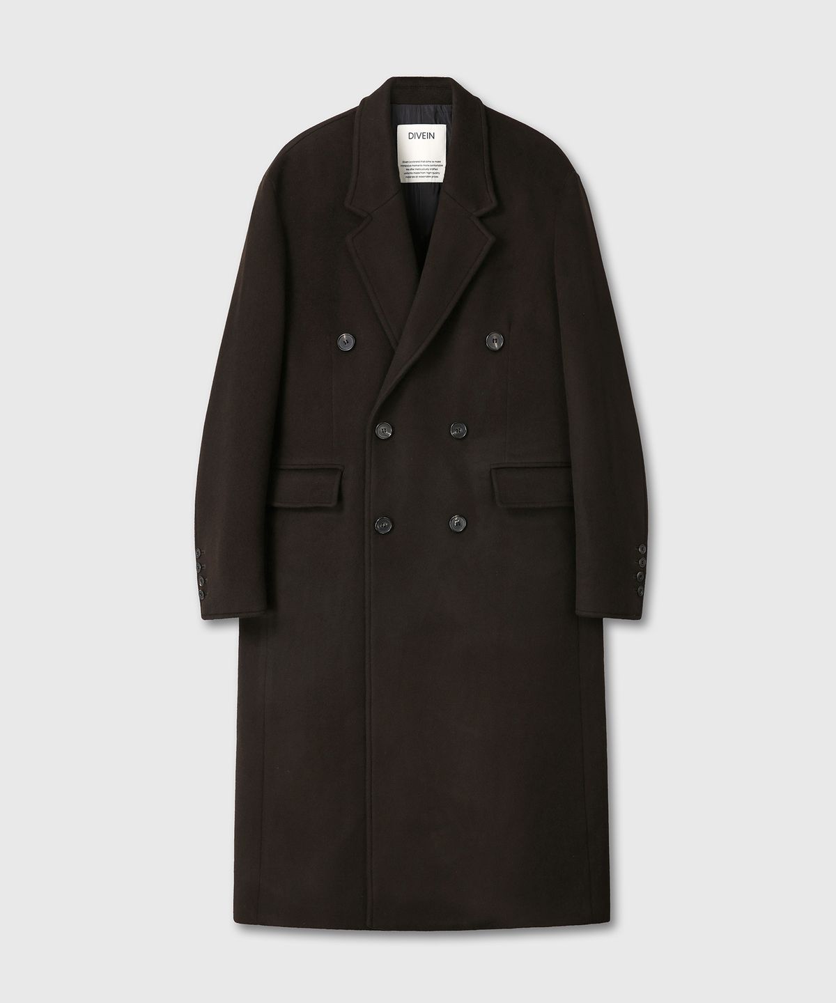 다이브인(DIVEIN) LOOSED DOUBLE BREASTED COAT (BROWN)