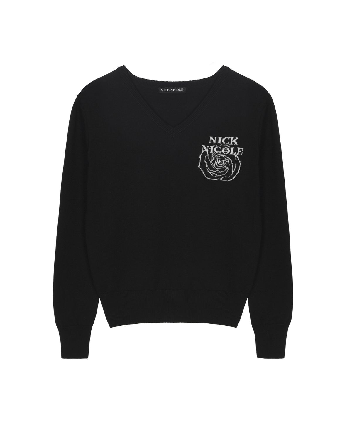 닉앤니콜(NICK&NICOLE) NICOLE MINI ROSE JAQUARD KNIT_BLACK
