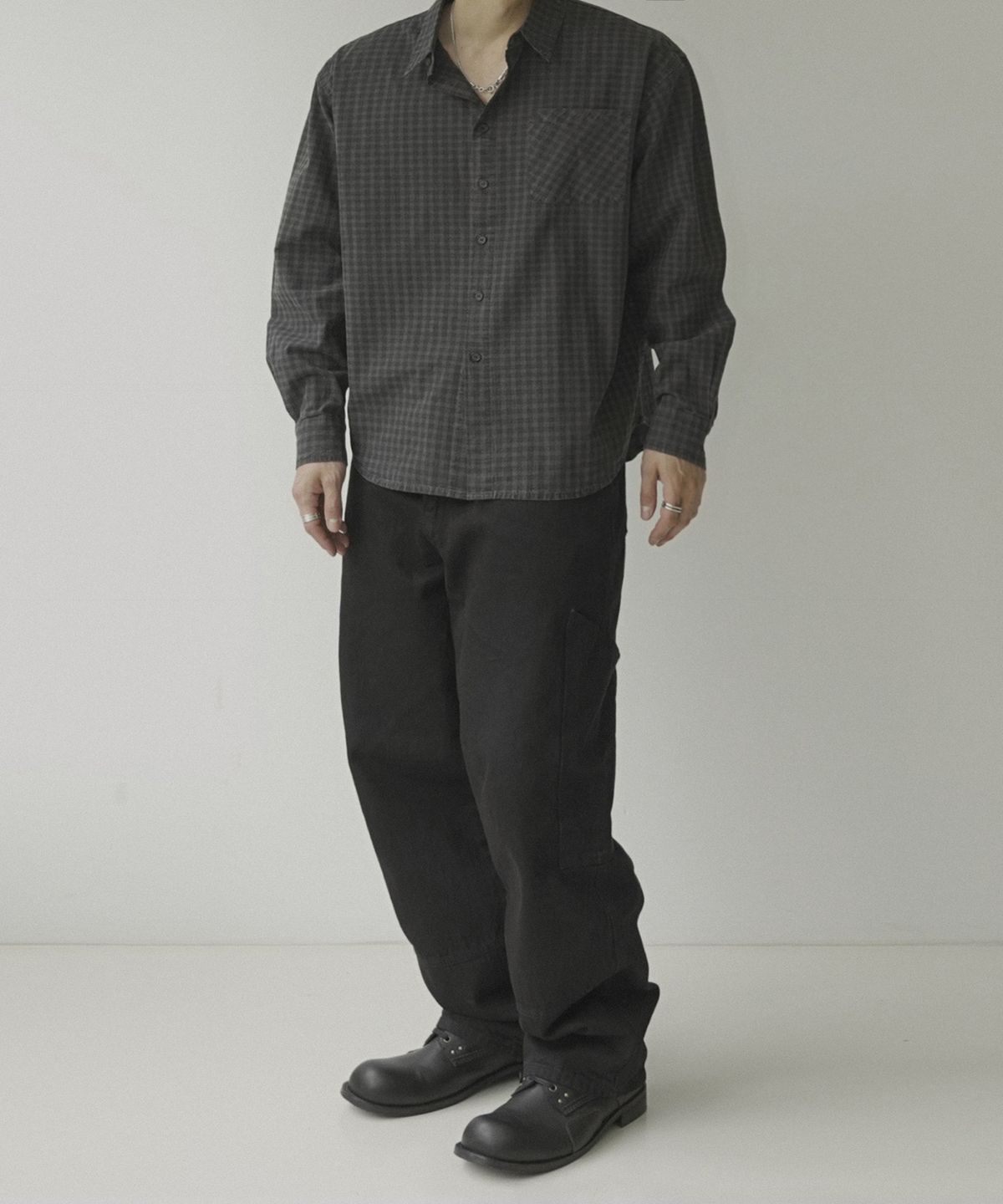 시도(SIIIIDO) VITO VINTAGE GARMENT DYED CHECK SHIRT #1
