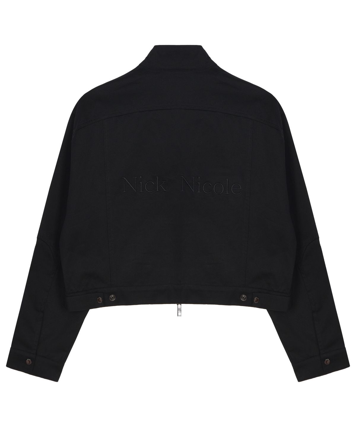 닉앤니콜(NICK&NICOLE) DENIM CROP UTILITY JACKET_BLACK