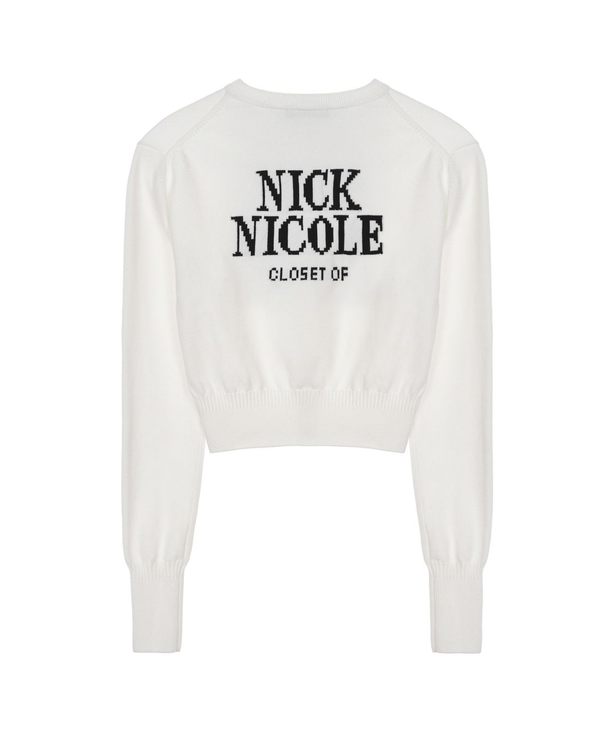 닉앤니콜(NICK&NICOLE) BUTTERFLY JAQUARD KNIT CARDIGAN_WHITE